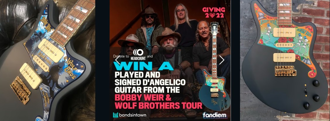 Bob Weir and Wolf Bros painted guitar