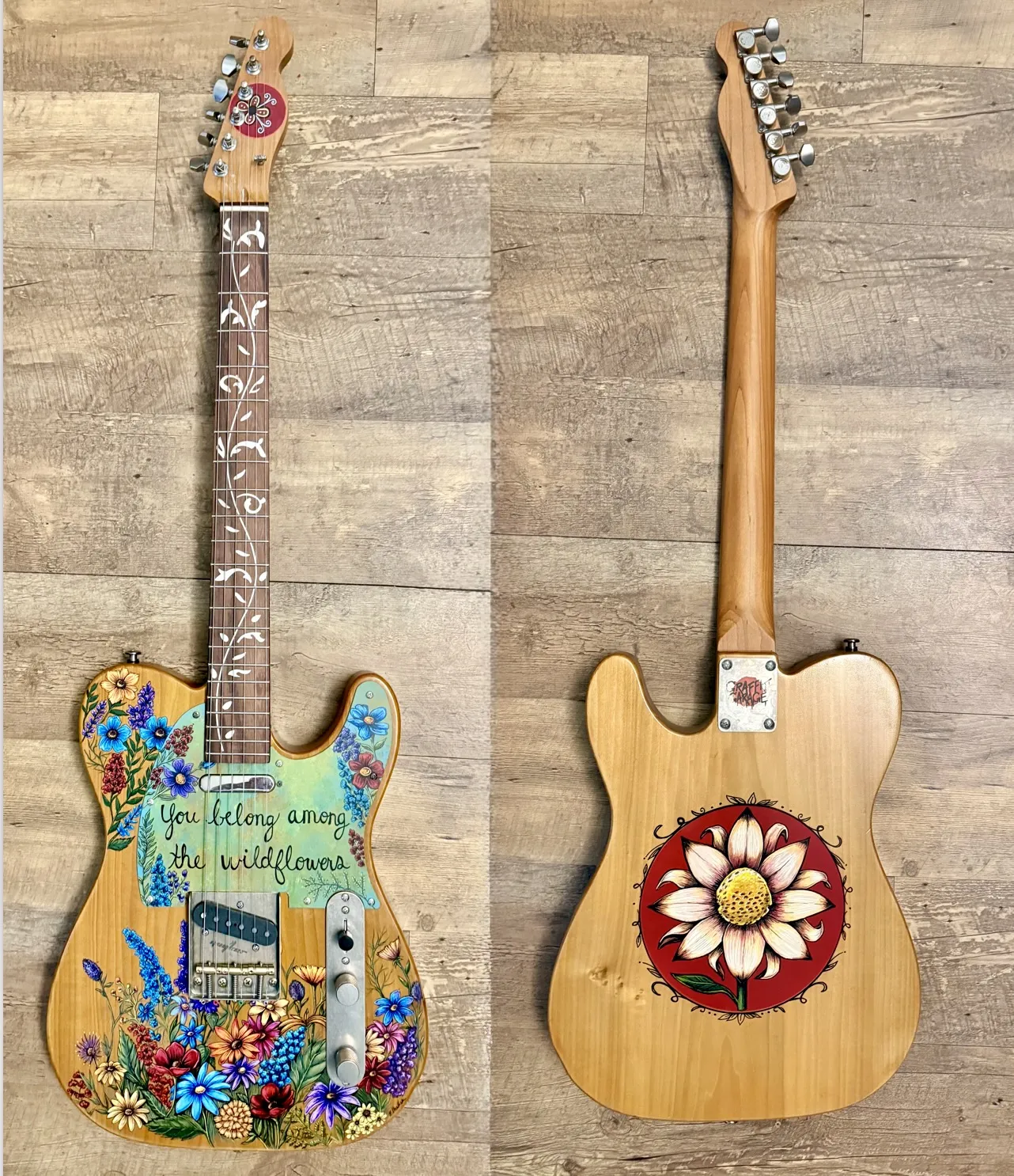 Tom Petty Wildflowers painted guitar