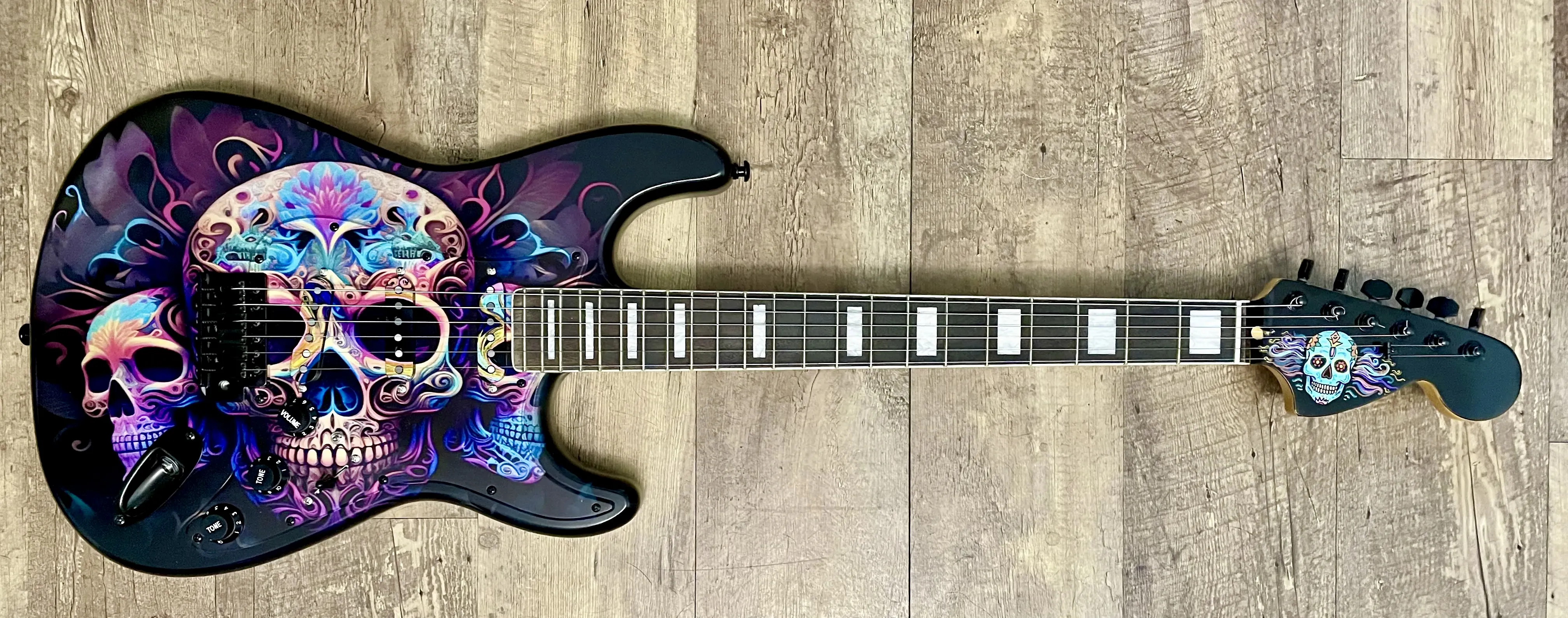 Color of the Dead painted guitar