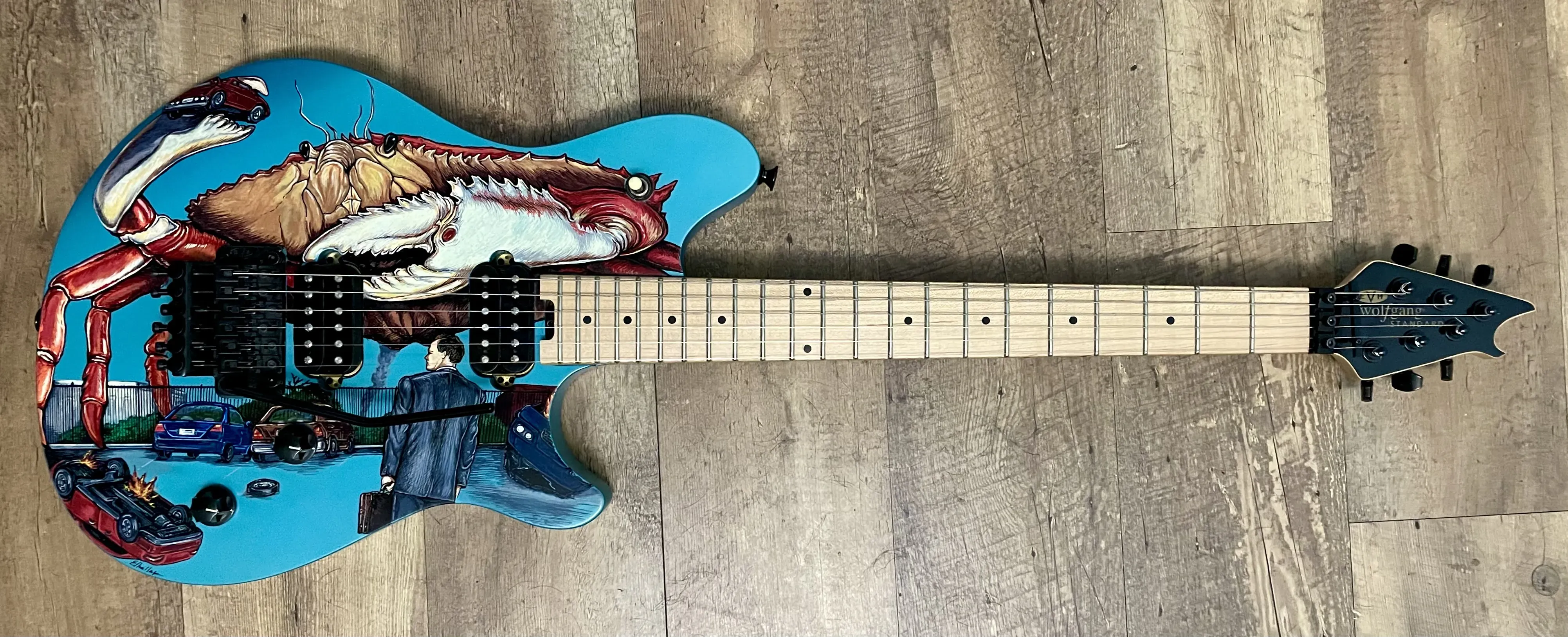 Mammoth painted guitar