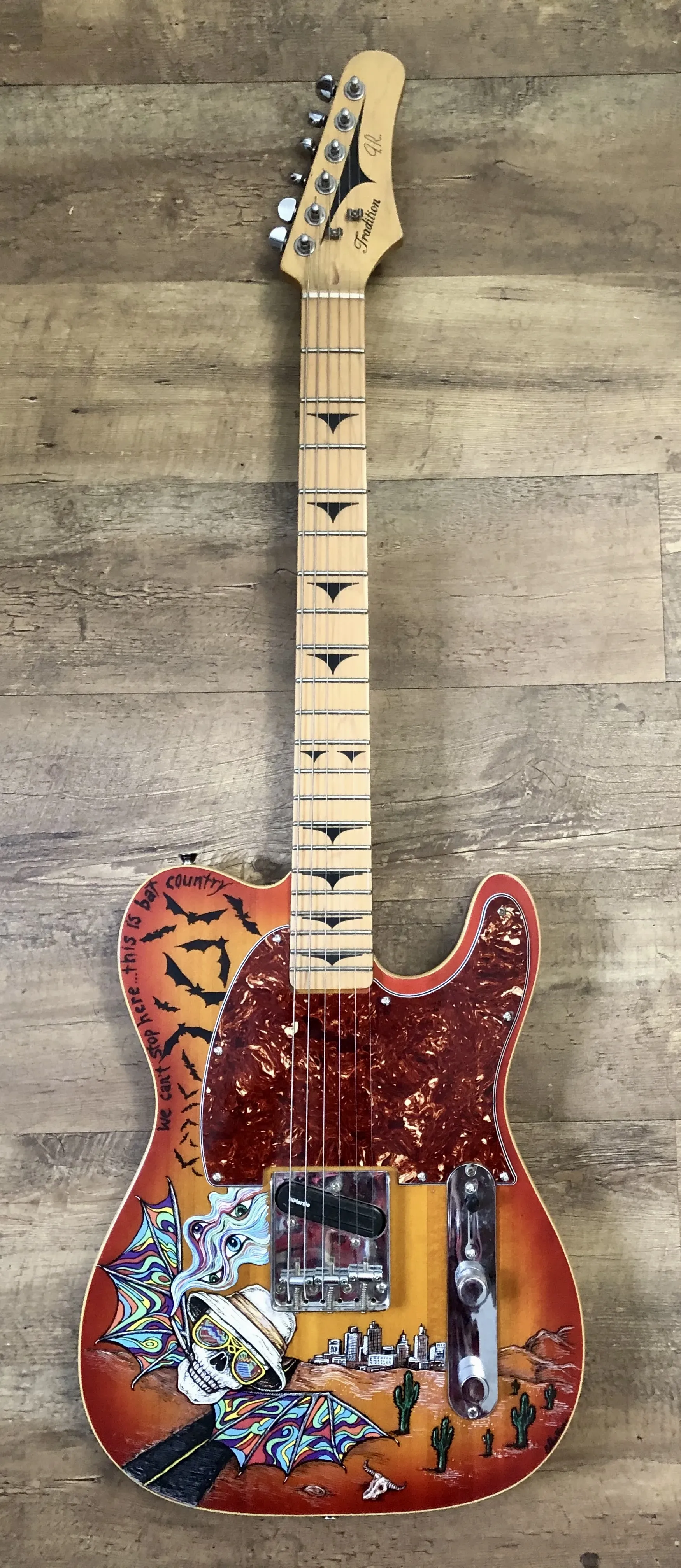 Fear and Loathing in LV 3 painted guitar