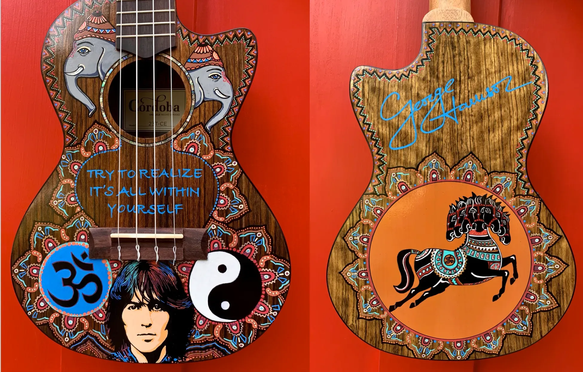 George Harrison painted guitar