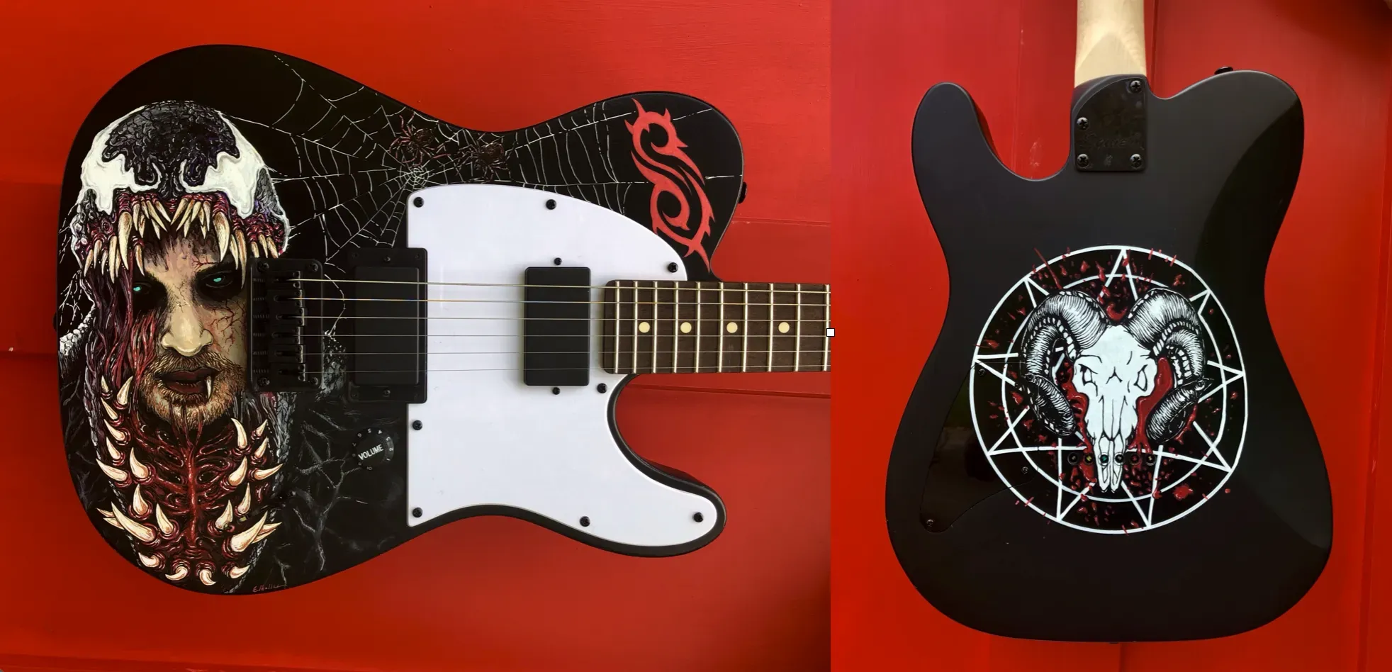 Slipknot Skincrawler painted guitar