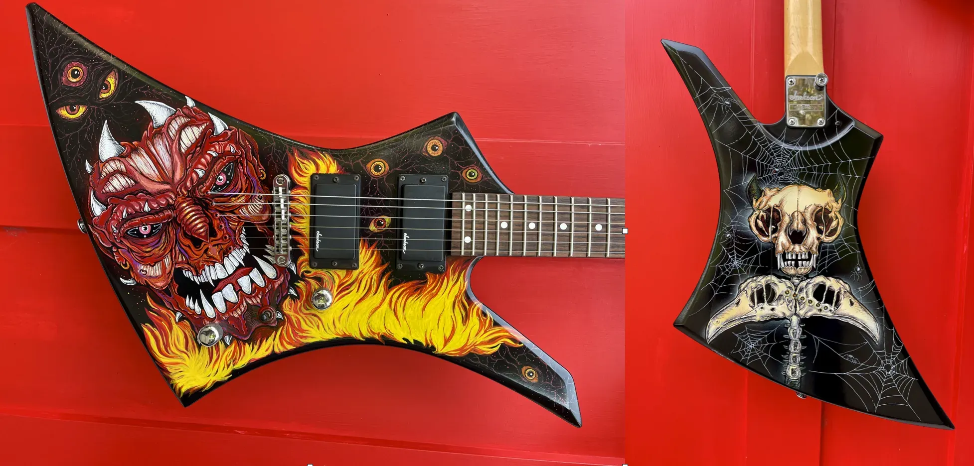 Demonfire painted guitar