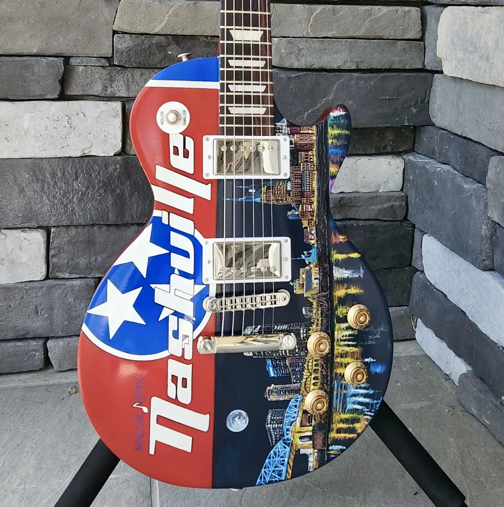 Nashville LP painted guitar