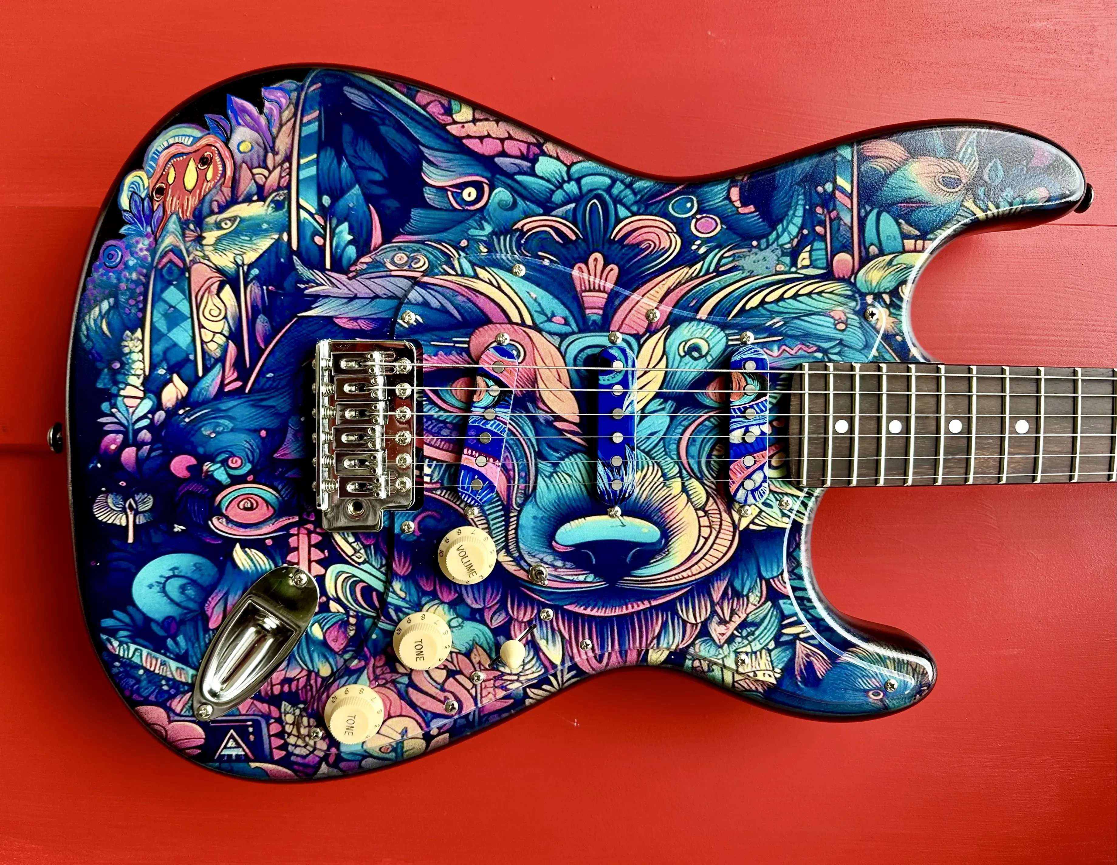 Psycheye Delic painted guitar