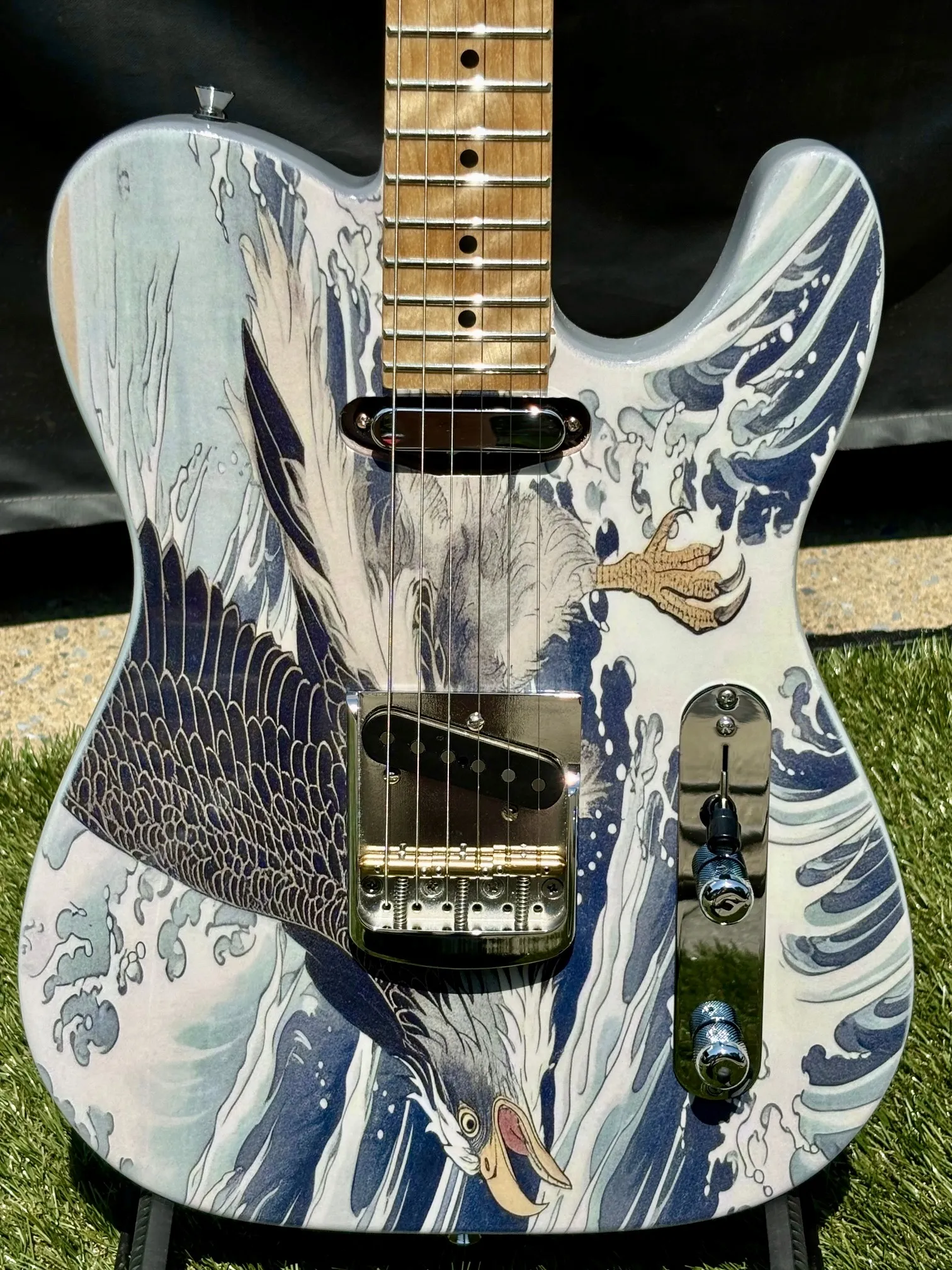 Eagle Wavebreaker painted guitar