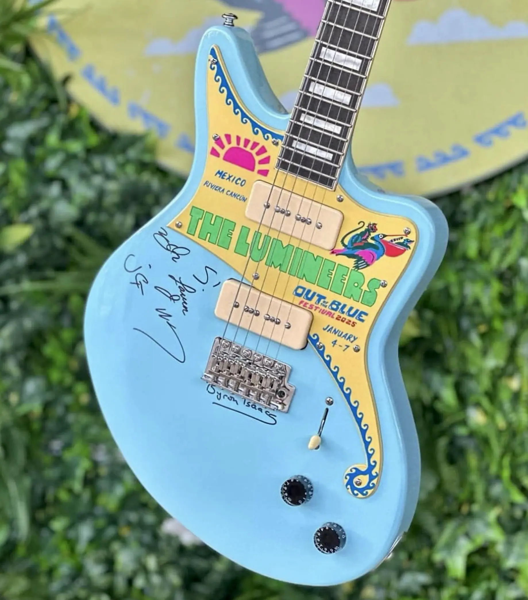 Lumineers HeadCount painted guitar