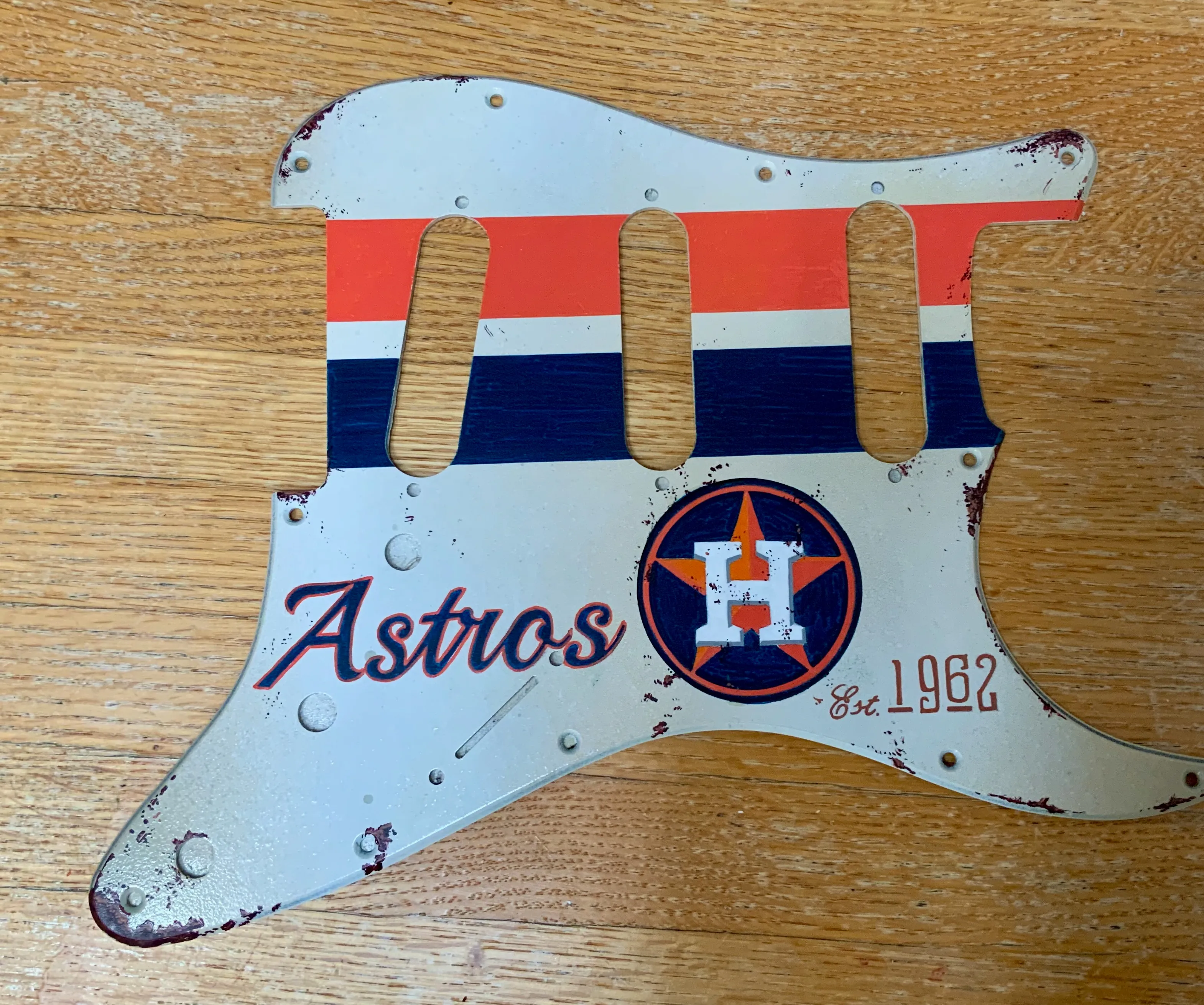 Houston Astros pickguard painted