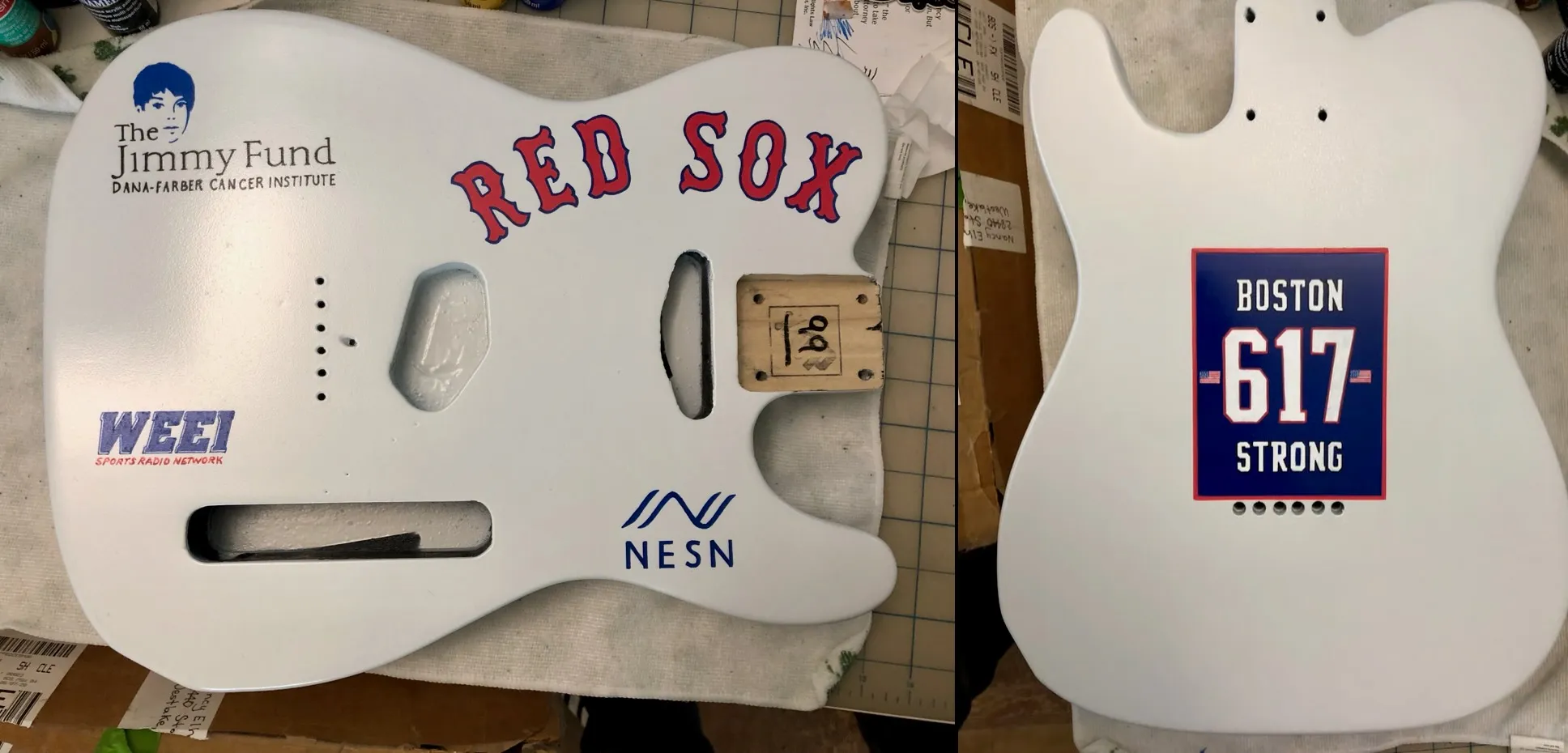 Jimmy Fund Red Sox charity guitar Nancy Elhallak